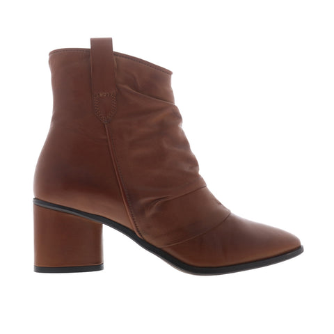 Miz Mooz Jared Womens Brown Leather Zipper Ankle & Booties Boots