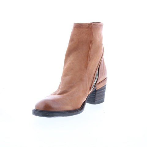 A.S. 98 Jase Womens Brown Leather Zipper Ankle & Booties Boots