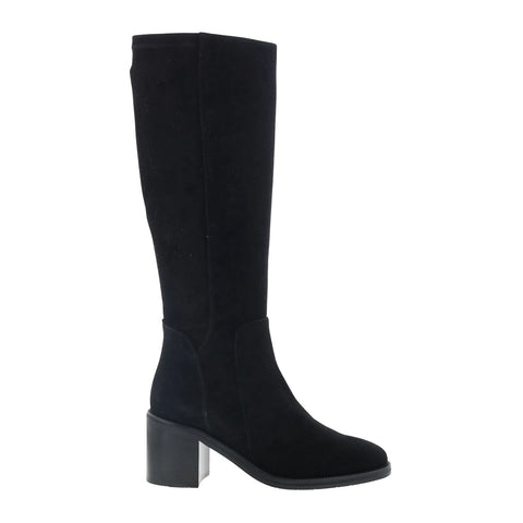 Aquatalia Jasmina TW5JASA1 Womens Black Suede Zipper Knee High Boots