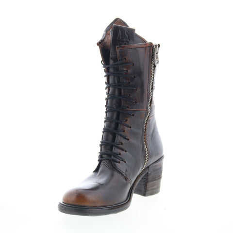A.S. 98 Jasper Womens Brown Leather Zipper Casual Dress Boots