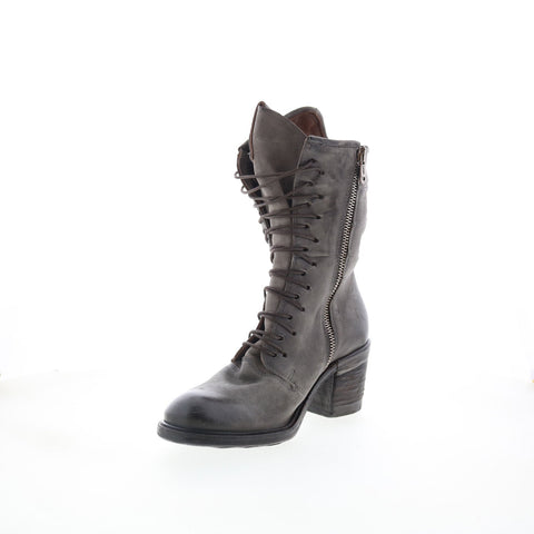A.S. 98 Jasper Womens Gray Leather Zipper Casual Dress Boots