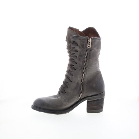 A.S. 98 Jasper Womens Gray Leather Zipper Casual Dress Boots