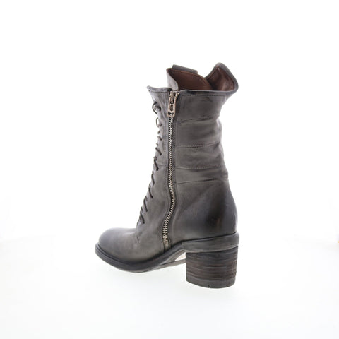 A.S. 98 Jasper Womens Gray Leather Zipper Casual Dress Boots