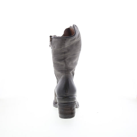 A.S. 98 Jasper Womens Gray Leather Zipper Casual Dress Boots