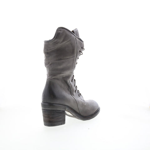 A.S. 98 Jasper Womens Gray Leather Zipper Casual Dress Boots