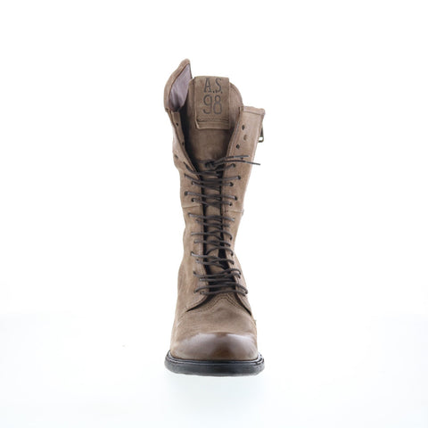 A.S. 98 Jasper Womens Gray Leather Zipper Casual Dress Boots
