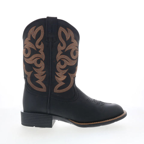 Justin Boots Jasper 11" Goat Leather UN7170 Mens Black Cowboy Western Boots
