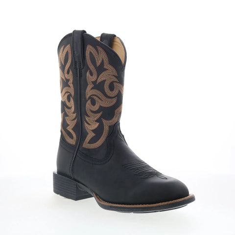 Justin Boots Jasper 11" Goat Leather UN7170 Mens Black Cowboy Western Boots