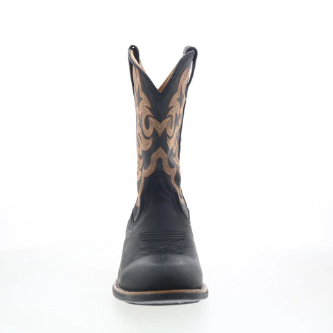 Justin Boots Jasper 11" Goat Leather UN7170 Mens Black Cowboy Western Boots