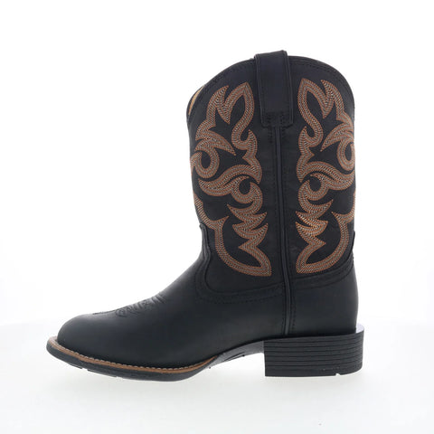 Justin Boots Jasper 11" Goat Leather UN7170 Mens Black Cowboy Western Boots