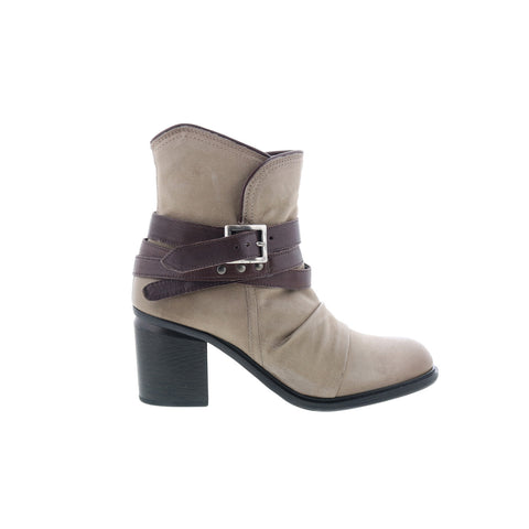 Miz Mooz Jaycee Womens Gray Leather Zipper Ankle & Booties Boots