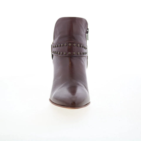 Miz Mooz Jayda Womens Brown Leather Zipper Ankle & Booties Boots
