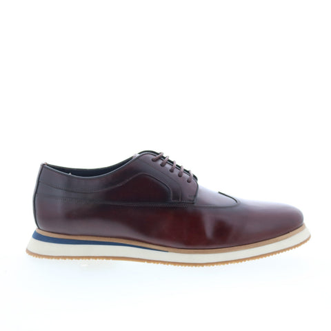 Studio Belvedere Jaxon Mens Brown Leather Oxfords & Lace Ups Plain Toe Shoes