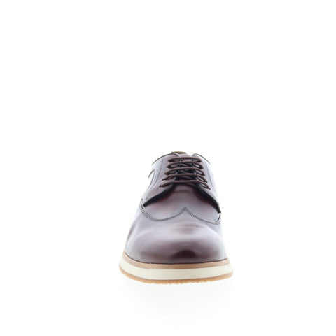 Studio Belvedere Jaxon Mens Brown Leather Oxfords & Lace Ups Plain Toe Shoes