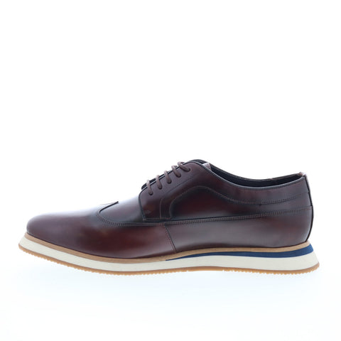 Studio Belvedere Jaxon Mens Brown Leather Oxfords & Lace Ups Plain Toe Shoes