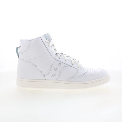 Saucony Jazz Court High S70789-1 Mens White Leather Lifestyle Sneakers Shoes