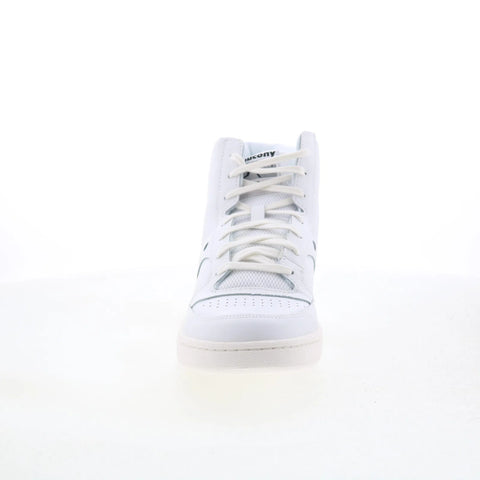 Saucony Jazz Court High S70789-1 Mens White Leather Lifestyle Sneakers Shoes