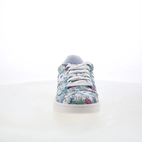 Saucony Jazz Court S760782-4 Womens White Canvas Lifestyle Sneakers Shoes