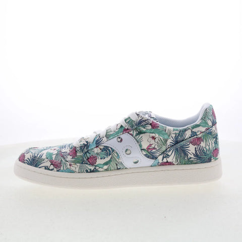 Saucony Jazz Court S760782-4 Womens White Canvas Lifestyle Sneakers Shoes