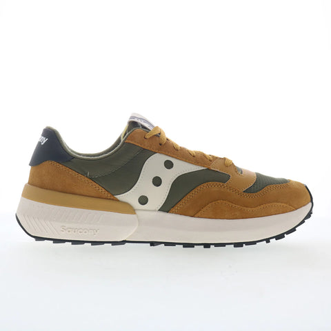 Saucony Jazz NXT S70790-24 Mens Green Suede Lace Up Lifestyle Sneakers Shoes