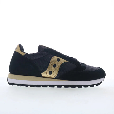 Saucony Jazz Original S1044-521 Womens Black Suede Lifestyle Sneakers Shoes