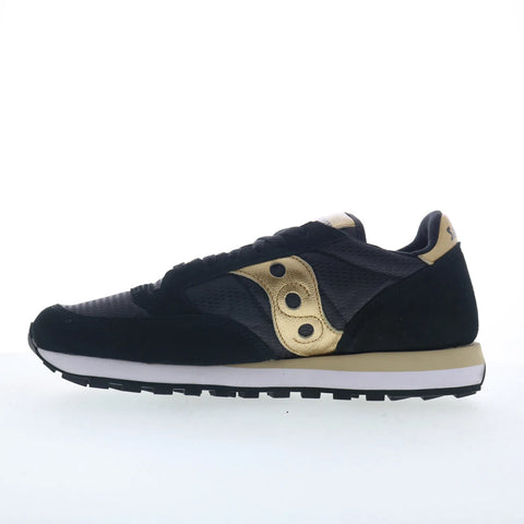 Saucony Jazz Original S1044-521 Womens Black Suede Lifestyle Sneakers Shoes