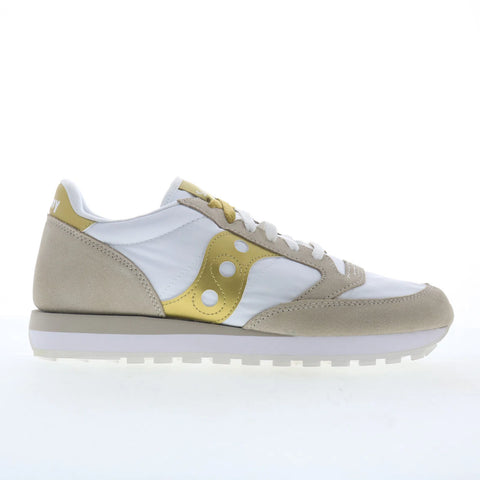Saucony Jazz Original S1044-611 Womens White Suede Lifestyle Sneakers Shoes