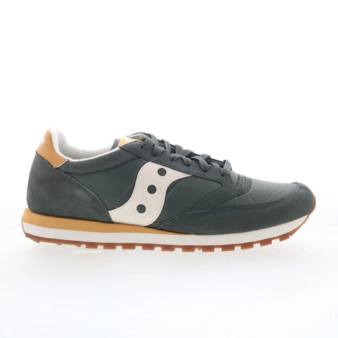 Saucony Jazz Original S2044-703 Mens Green Suede Lifestyle Sneakers Shoes