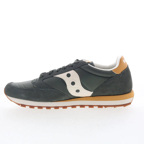 Saucony Jazz Original S2044-703 Mens Green Suede Lifestyle Sneakers Shoes