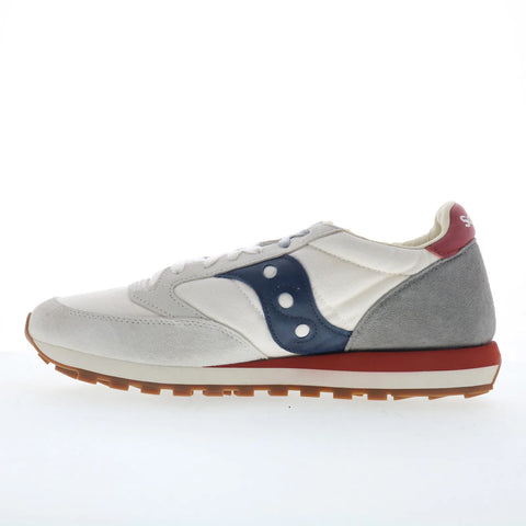 Saucony Jazz Original S70755-9 Mens White Suede Lifestyle Sneakers Shoes