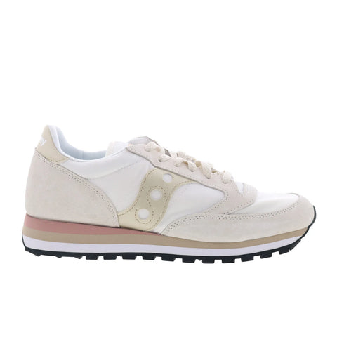 Saucony Jazz Triple S60530-45 Womens Beige Suede Lifestyle Sneakers Shoes
