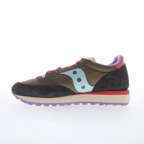 Saucony Jazz Triple S60530-50 Womens Brown Suede Lifestyle Sneakers Shoes