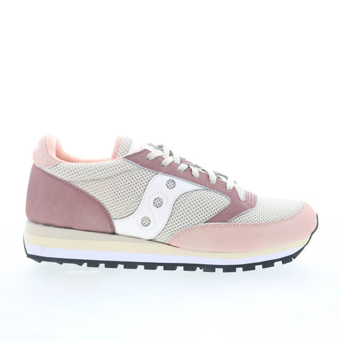 Saucony Jazz Triple S60776-2 Womens Gray Leather Lifestyle Sneakers Shoes