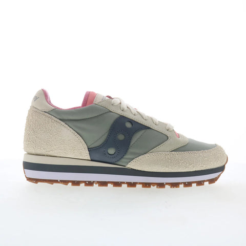 Saucony Jazz Triple S60794-1 Womens Green Suede Lifestyle Sneakers Shoes