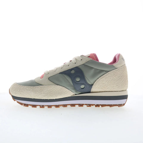 Saucony Jazz Triple S60794-1 Womens Green Suede Lifestyle Sneakers Shoes