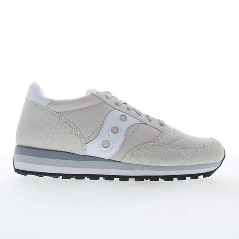 Saucony Jazz Triple S60860-2 Womens Gray Suede Lifestyle Sneakers Shoes
