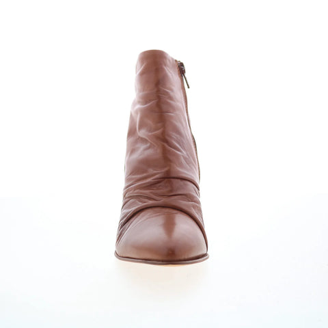 Miz Mooz Jeanie Womens Brown Leather Zipper Ankle & Booties Boots