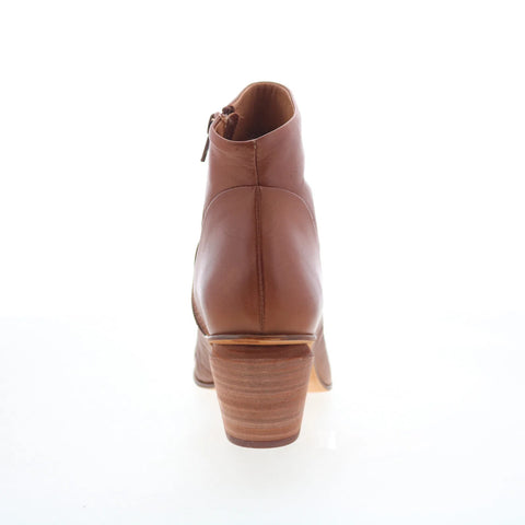 Miz Mooz Jeanie Womens Brown Leather Zipper Ankle & Booties Boots