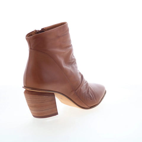 Miz Mooz Jeanie Womens Brown Leather Zipper Ankle & Booties Boots