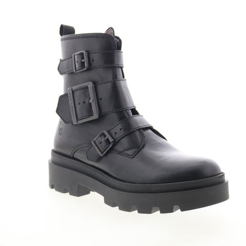 Fly London Jeda JEDA817FLY-000 Womens Black Leather Casual Dress Boots