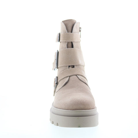 Fly London Jeda JEDA817FLY-002 Womens Beige Suede Zipper Casual Dress Boots