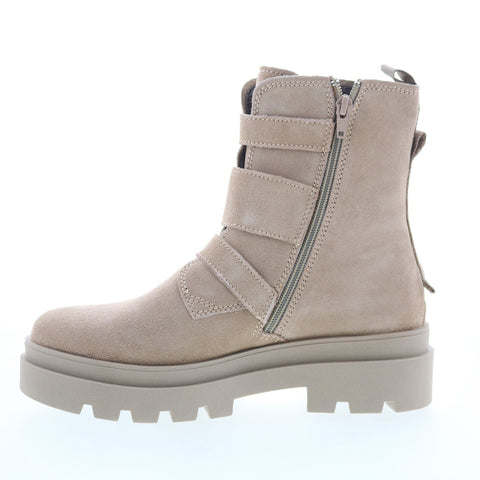 Fly London Jeda JEDA817FLY-002 Womens Beige Suede Zipper Casual Dress Boots