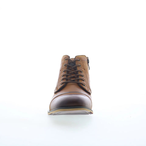 Steve Madden Jefries JEFR01M1 Mens Brown Leather Lace Up Casual Dress Boots