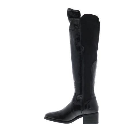 Bos. & Co. Jemmy Womens Black Synthetic Zipper Knee High Boots