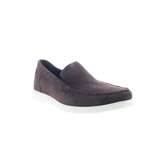 Rockport Jensen JENSEN Mens Brown Suede Loafers & Slip Ons Casual Shoes