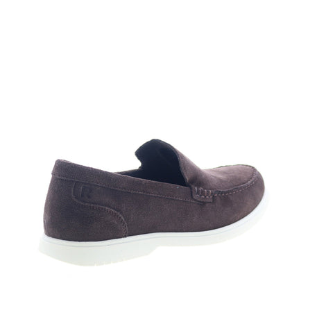Rockport Jensen JENSEN Mens Brown Suede Loafers & Slip Ons Casual Shoes