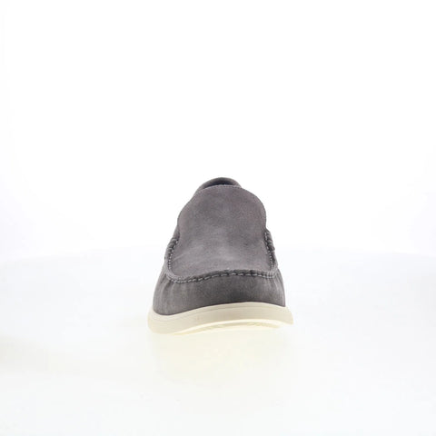 Rockport Jensen Mens Gray Wide Suede Slip On Loafers & Slip Ons Casual Shoes