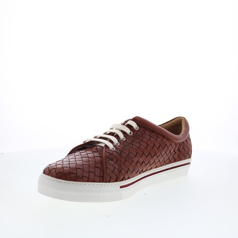 Robert Zur Jesse True Glove Mens Brown Leather Lace Up Lifestyle Sneakers Shoes