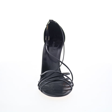 Jill Stuart Jeisa JILL 8 Womens Black Leather Hook & Loop Pumps Heels Shoes