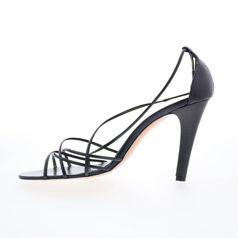Jill Stuart Jeisa JILL 8 Womens Black Leather Hook & Loop Pumps Heels Shoes